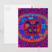 Kuna Indian Mola Compass Postkarte (Vorne/Hinten)