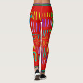 Kuna Indian Mola Cross Leggings (Rückseite)