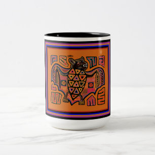 Kuna Indian Mola Fledermaus Zweifarbige Tasse