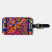 Kuna Indian Mola Flora Gepäckanhänger (Vorderseite horizontal)