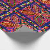 Kuna Indian Mola Flora Geschenkpapier (Ecke)