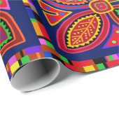Kuna Indian Mola Flora Geschenkpapier (Rolleneckpunkt)