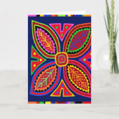 Kuna Indian Mola Flora Karte (Vorderseite)