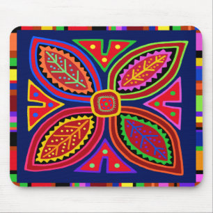 Kuna Indian Mola Flora Mousepad