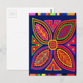 Kuna Indian Mola Flora Postkarte (Vorne/Hinten)