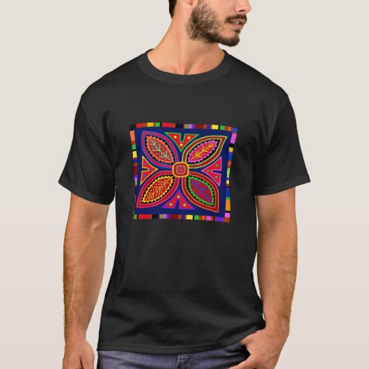 Kuna Indian Mola Flora T-Shirt (Vorderseite)