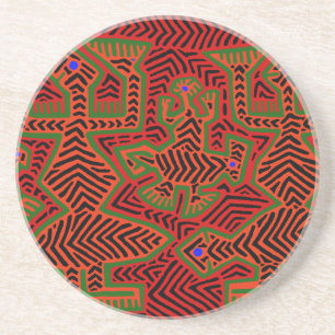 Kuna Indian Mola Geister Untersetzer