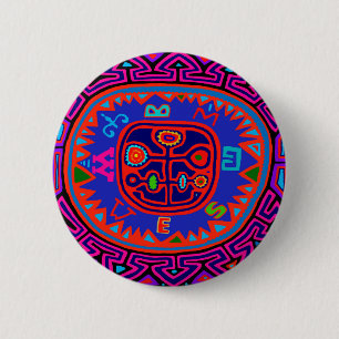 Kuna Indian Mola Kompass Button