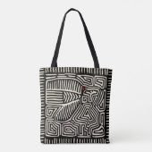 Kuna Indian Mola Schwarze Tasche (Rückseite)