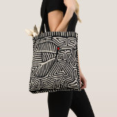Kuna Indian Mola Schwarze Tasche (Von Nahem)