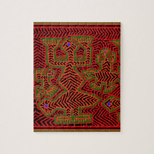 Kuna Indian Mola Spirits Puzzle (Vertikal)