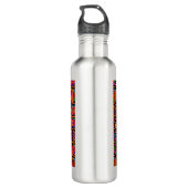 Kuna Indian Mola Tribal Karos - Red - Edelstahlflasche (Rückseite)