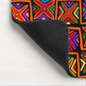 Kuna Indian Mola Tribal Karos - Red - Mousepad (Ecke)