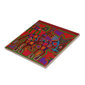 Kuna Indian Rodeo Cowboy Fliese (Seite)