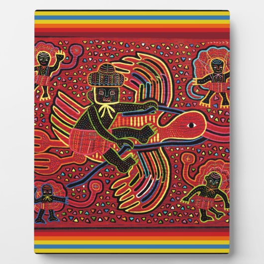 Kuna Indian Stork Bringbaby Design Fotoplatte (Vorderseite)