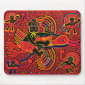 Kuna Indian Stork Bringbaby Design Mousepad (Vorne)