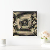 Kuna Indian Tortuga Mola Wall Clock Quadratische Wanduhr (Zuhause)