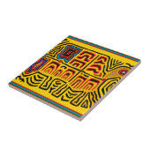 Kuna Indian Tribal Walking Turtle Fliese (Seite)