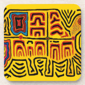 Kuna Indian Tribal Walking Turtle Untersetzer (Vorderseite)