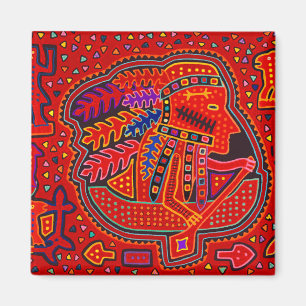 Kuna‑Indianer im Kanu Magnet