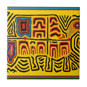 Kuna Indianischer Stammeslaufschildkröte Fliese