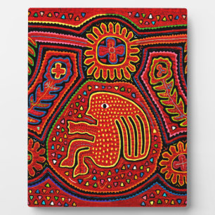 Kuna-Indianisches Mädchen auf einem Fahrrad Fotoplatte