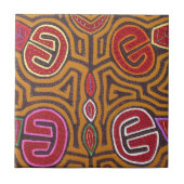 Kuna Mola-Granatapfel Fliese (Vorderseite)