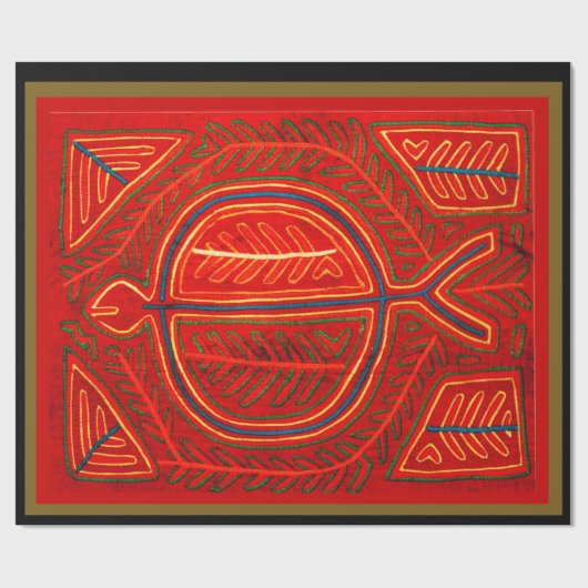 Kuna Mola Stingray Geschenkpapier (Flach)