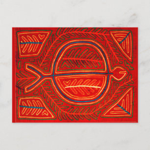 Kuna Mola Stingray Postkarte