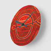 Kuna Mola Stingray Runde Wanduhr (Winkel)