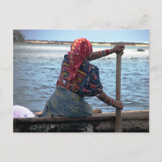 Kuna paddling ulu, East Lemmons, Kuna Yala Postkarte (Vorderseite)