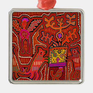 Kuna-Schamane Peyote-Ritual - SCOTUS schneidet mei Ornament Aus Metall