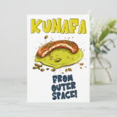 Kunafa aus dem Weltraum Funny Meme Einladung (Stehend Vorderseite)