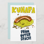 Kunafa aus dem Weltraum Funny Meme Einladung (Vorne/Hinten)