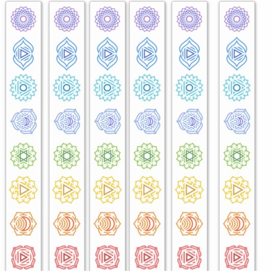 Kundalini Chakra Line Aufkleber (Vorderseite)