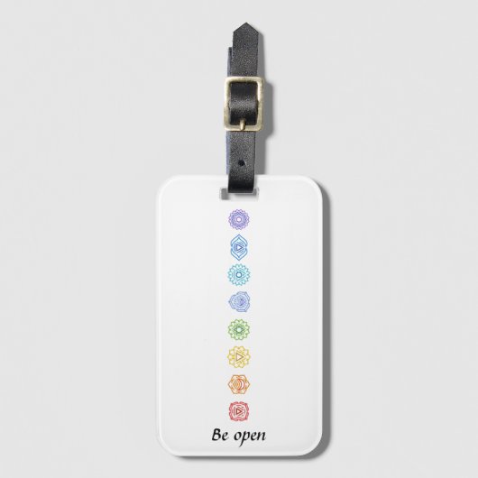Kundalini Chakras Be Open Gepäckanhänger (Vorderseite Vertikal)