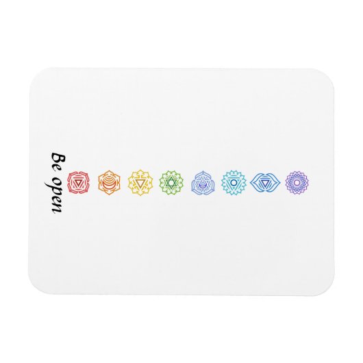 Kundalini Chakras Be Open Magnet (Horizontal)