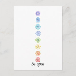Kundalini Chakras Be Open Postkarte