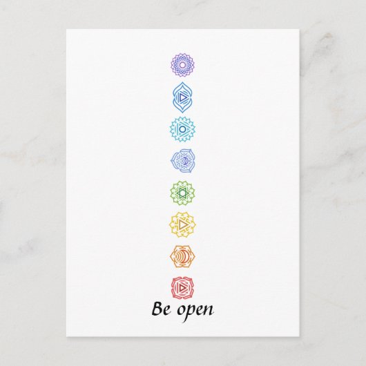 Kundalini Chakras Be Open Postkarte (Vorderseite)