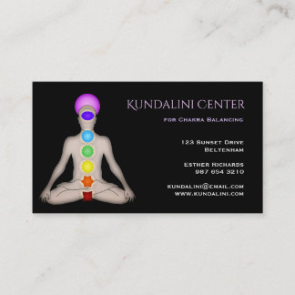 Kundalini Mitte für Chakra Balancieren Visitenkarte