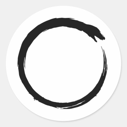 Kundalini ouroboros runder aufkleber (Vorderseite)