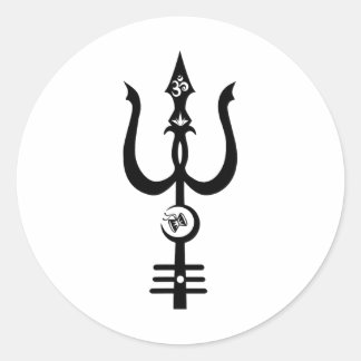 Kundalini Shiva's Trident Design - Awesome Gifts  Runder Aufkleber