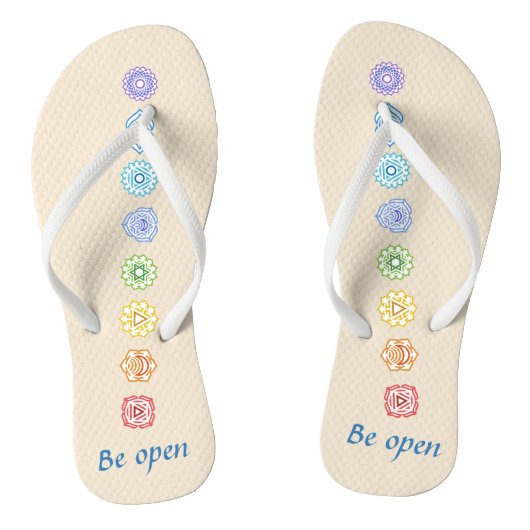 Kundalini Yoga Chakras Open Badesandalen (Fußbett)
