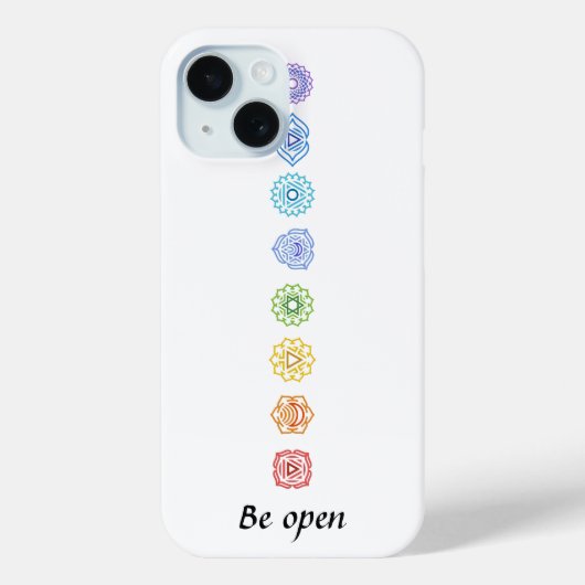 Kundalini Yoga Chakras Open Case-Mate iPhone Hülle (Rückseite)