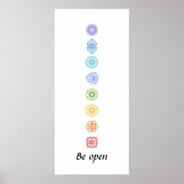 Kundalini Yoga Chakras Open Poster