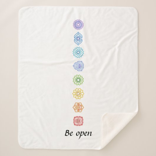 Kundalini Yoga Chakras Open Sherpadecke (Vorderseite)