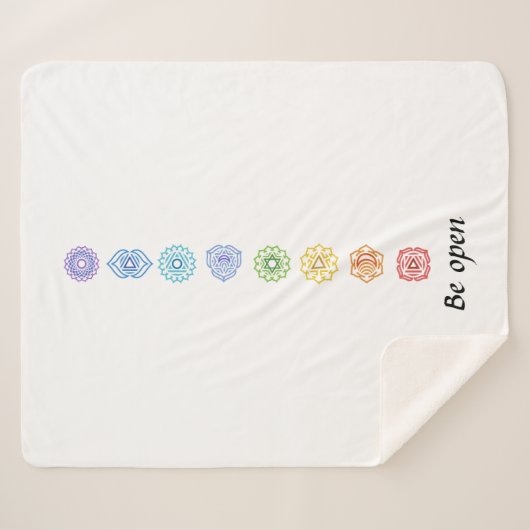 Kundalini Yoga Chakras Open Sherpadecke (Vorderseite (Horizontal))