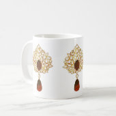 Kundan und Ruby Brooch Kaffeetasse (Vorderseite Links)