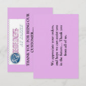 KUNDE DANKE IHNEN KARTEN (Vorne/Hinten)