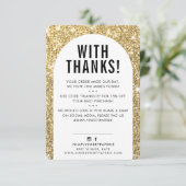 KUNDE DANKEN SIE moderne Imitate Gold Glitzer Dankeskarte (Stehend Vorderseite)
